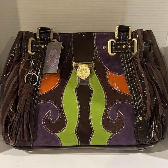 Sharif brown Leather Satchel Bag nwt - Picture 1 of 3